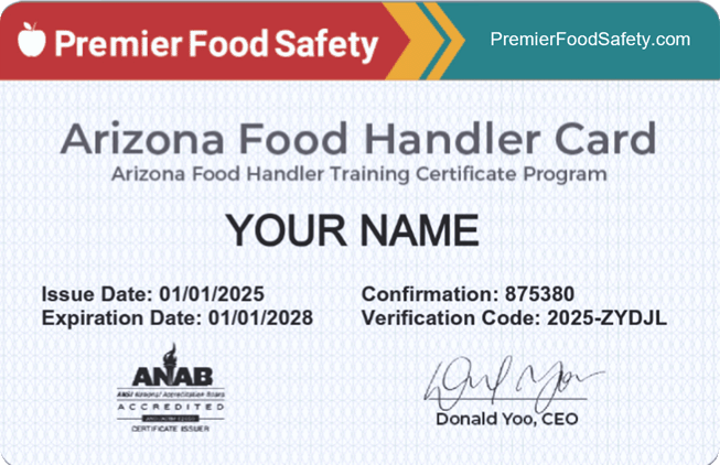 Maricopa County Food Handler Card